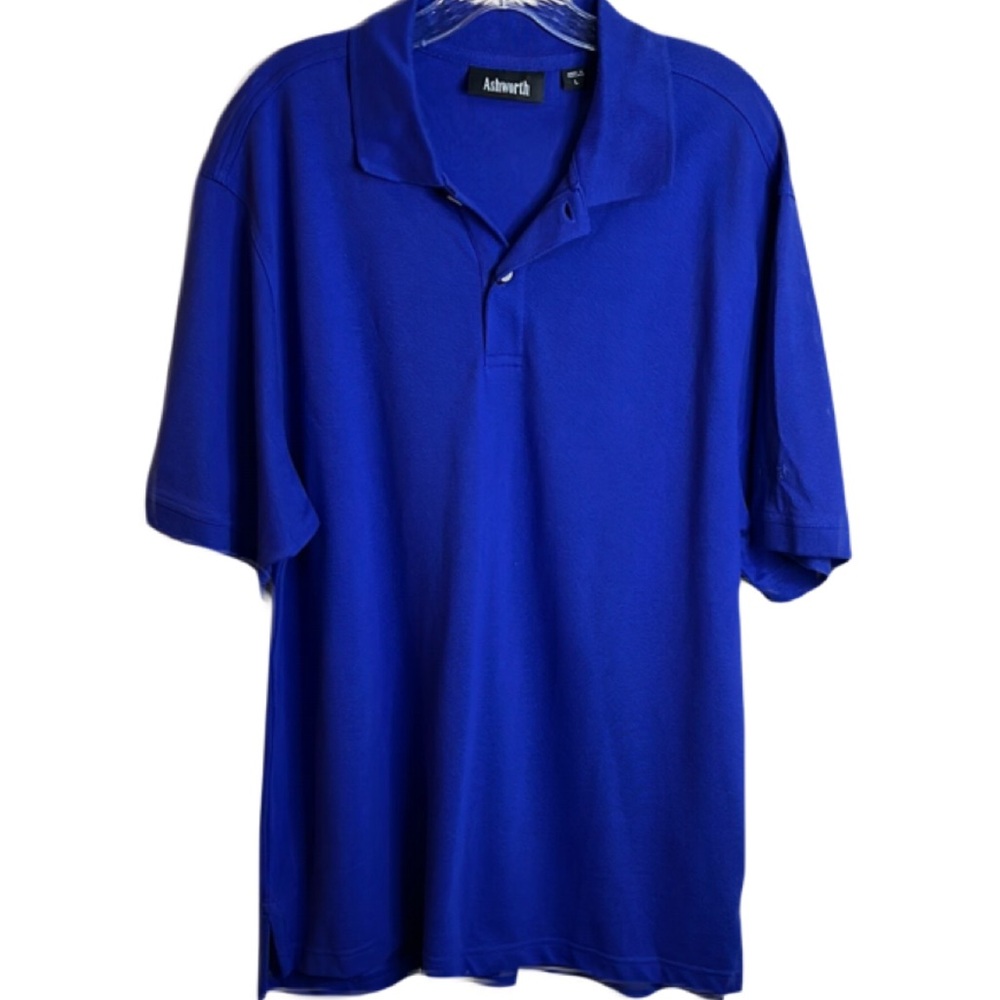 Ashworth Sz Large Blue Dress Shirt Classic Design NWT‎